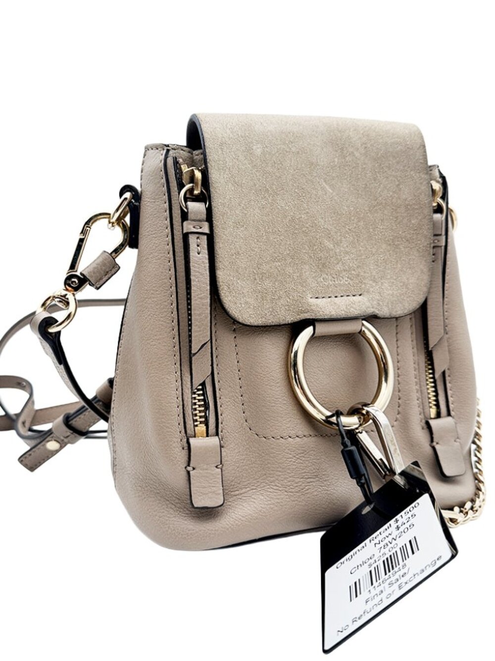 Chloé Grey Leather Backpack